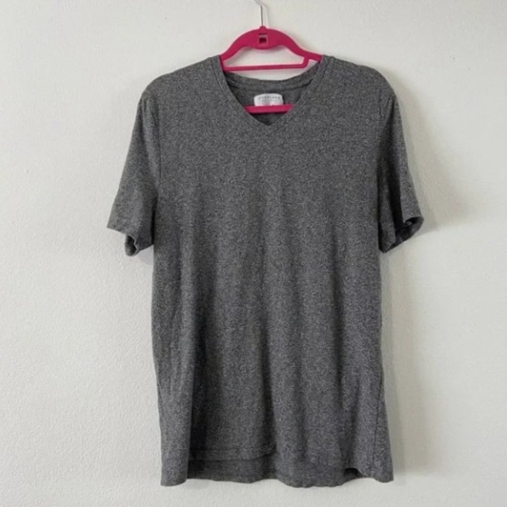 Everlane Men’s Gray v neck organic cotton tee shirt size large